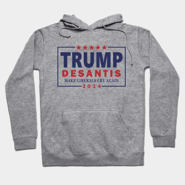 Donald Trump Ron DeSantis 2024 Hoodie by Etopix